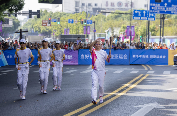 從古城到新城 杭州第19屆亞洲運動會火炬傳遞紹興站順利完成(圖10)