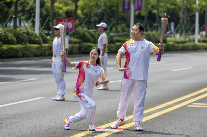 從古城到新城 杭州第19屆亞洲運動會火炬傳遞紹興站順利完成(圖7)