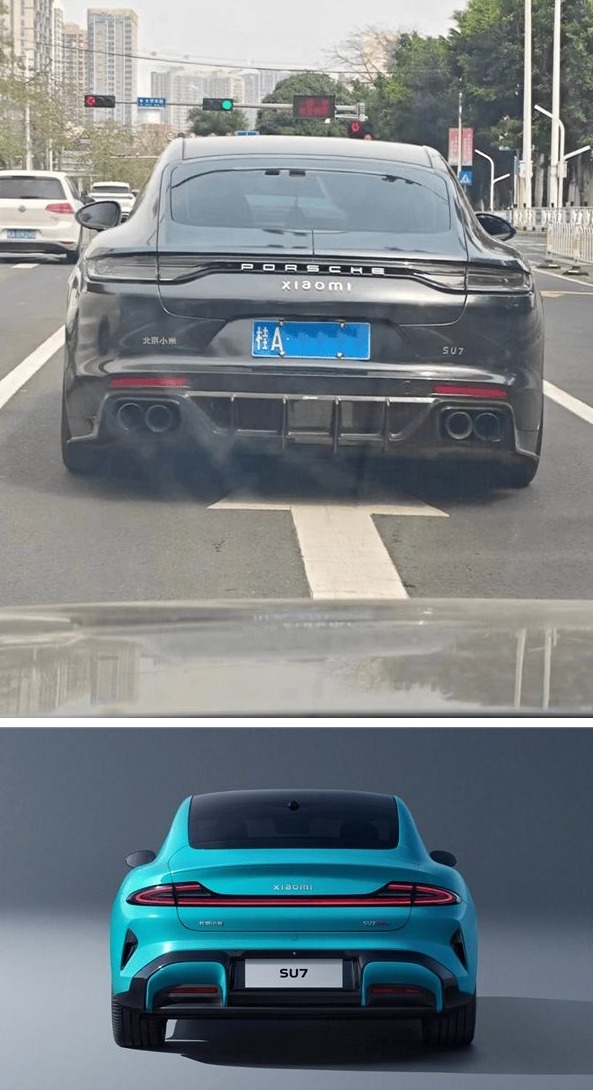 廣西一保時捷帕拉梅拉“爆改”小米SU7 外觀設計備受矚目(圖1) 廣西一保時捷帕拉梅拉“爆改”小米SU7 外觀設計備受矚目(圖1)