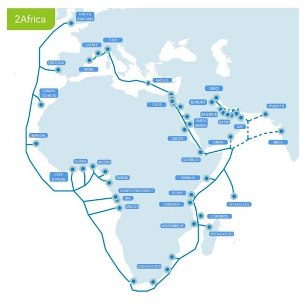 中國移動國際參與建設的2Africa海底光纜主干系統完工，助力非洲數字經濟發展(圖2)